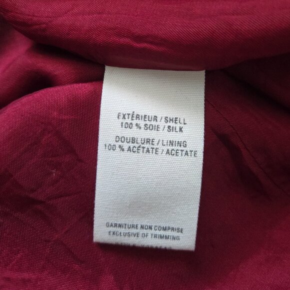 Short Formal Silk Dress in Deep Wine - Picture 8 of 10